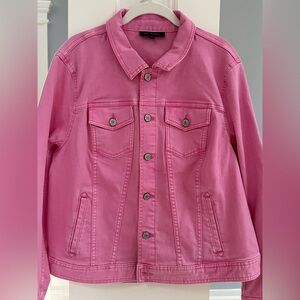 Talbots Vibrant Pink Jean Jacket XL